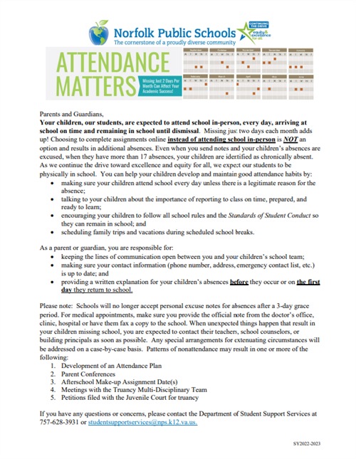  Attendance Matters
